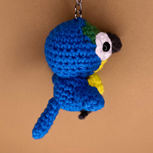 Crochet Bird - Blue Macaw