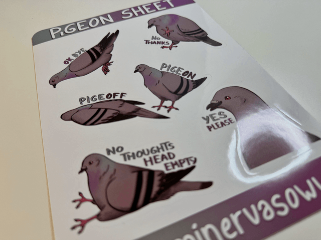 Pigeon Stickersheet - Mood