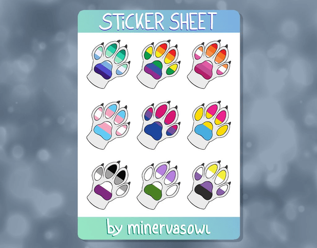 Pridepaw Stickersheet
