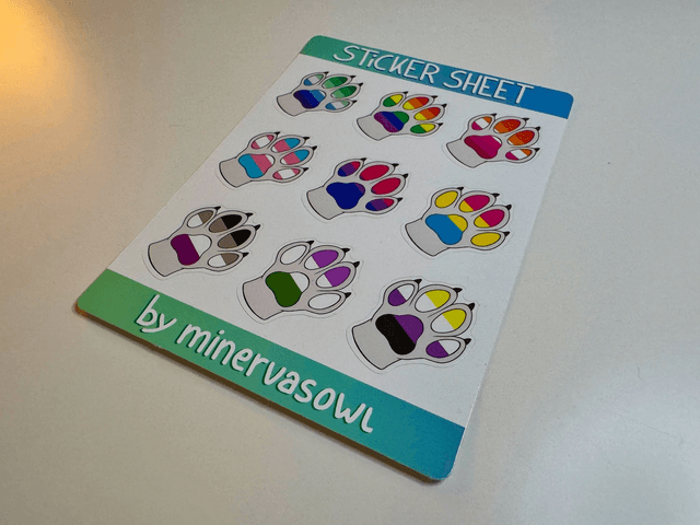 Pridepaw Stickersheet