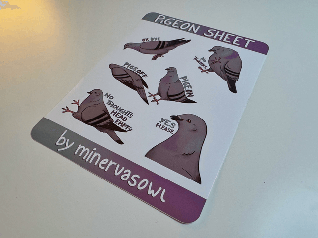 Pigeon Stickersheet - Mood