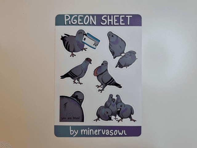 Pigeon Stickersheet - Action